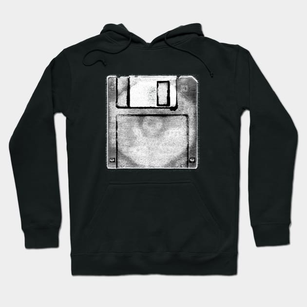 Floppy Disk, Posterized Hoodie by cartogram